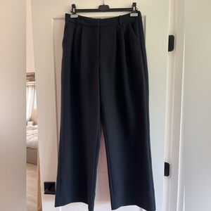 Abercrombie Curve Love Sloan Wide Leg Trouser- black- 31